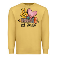 Antique Gold peace love 1st grade Premium Sweatshirt - JahusDesignShop