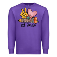 Purple peace love 1st grade Premium Sweatshirt - JahusDesignShop