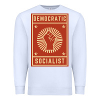 White democratic socialist Premium Sweatshirt - linhVisuals