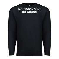 Black womens not 100 sold on goose v neck t shirt Premium Sweatshirt - linhVisuals
