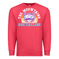 Cardinal skiing t  shirt ski goggles cat the meowtains are calling skier winter Premium Sweatshirt - linhVisuals