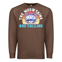 Chestnut skiing t  shirt ski goggles cat the meowtains are calling skier winter Premium Sweatshirt - linhVisuals