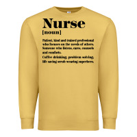 Antique Gold nurse Premium Sweatshirt - linhVisuals