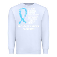 White prostate cancer t  shirt the devil  prostate cancer awareness support Premium Sweatshirt - linhVisuals