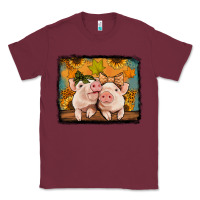 Burgundy fall pigs Classic Tee - Jasminsmagicworld