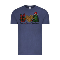 Vintage Denim peace love christmas Vintage Tee - RanaPortraitStore