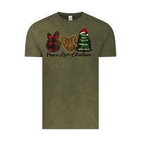 Vintage Olive peace love christmas Vintage Tee - RanaPortraitStore