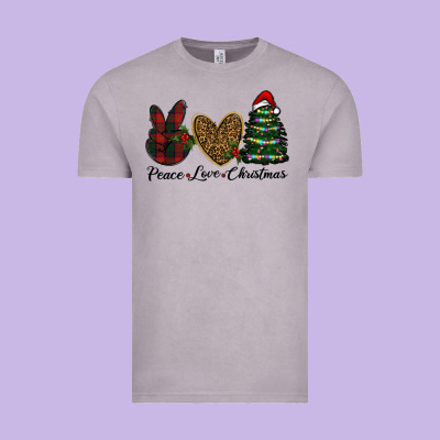 Peace Love Christmas Vintage Tee Designed By Ranaportraitstore