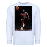 White Michael JorDunk Premium Sweatshirt - linhVisuals