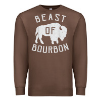 Chestnut beast of bourbon drinking whiskey design bison buffalo party t shirt Premium Sweatshirt - linhVisuals