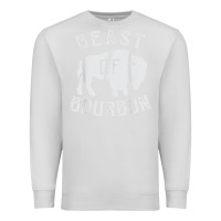 Dove Grey beast of bourbon drinking whiskey design bison buffalo party t shirt Premium Sweatshirt - linhVisuals