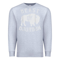 Heather Grey beast of bourbon drinking whiskey design bison buffalo party t shirt Premium Sweatshirt - linhVisuals