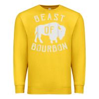 Lemon beast of bourbon drinking whiskey design bison buffalo party t shirt Premium Sweatshirt - linhVisuals