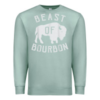 Seafoam beast of bourbon drinking whiskey design bison buffalo party t shirt Premium Sweatshirt - linhVisuals
