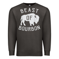 Smoke beast of bourbon drinking whiskey design bison buffalo party t shirt Premium Sweatshirt - linhVisuals