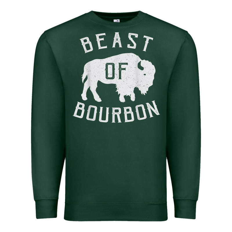 Beast Of Bourbon Drinking Whiskey Design Bison Buffalo Party T Shirt Premium Sweatshirt by linhVisuals | Teevron