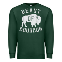 Sports Green beast of bourbon drinking whiskey design bison buffalo party t shirt Premium Sweatshirt - linhVisuals