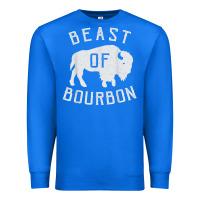 True Royal beast of bourbon drinking whiskey design bison buffalo party t shirt Premium Sweatshirt - linhVisuals