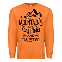 Carrot the mountains are calling and i must go   black Premium Sweatshirt - linhVisuals