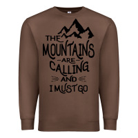 Chestnut the mountains are calling and i must go   black Premium Sweatshirt - linhVisuals