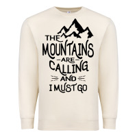 Sandshell the mountains are calling and i must go   black Premium Sweatshirt - linhVisuals