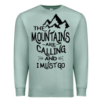 Seafoam the mountains are calling and i must go   black Premium Sweatshirt - linhVisuals
