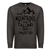 Smoke the mountains are calling and i must go   black Premium Sweatshirt - linhVisuals