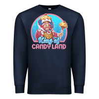 Navy candy land king of candy land portrait t shirt Premium Sweatshirt - linhVisuals
