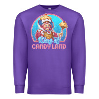 Purple candy land king of candy land portrait t shirt Premium Sweatshirt - linhVisuals