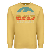 Antique Gold daddy dinosaur daddysaurus 3 three kids xmas christmas gift t shirt Premium Sweatshirt - linhVisuals