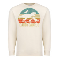 Sandshell daddy dinosaur daddysaurus 3 three kids xmas christmas gift t shirt Premium Sweatshirt - linhVisuals