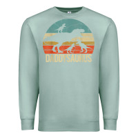 Seafoam daddy dinosaur daddysaurus 3 three kids xmas christmas gift t shirt Premium Sweatshirt - linhVisuals