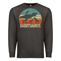 Smoke daddy dinosaur daddysaurus 3 three kids xmas christmas gift t shirt Premium Sweatshirt - linhVisuals