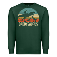 Sports Green daddy dinosaur daddysaurus 3 three kids xmas christmas gift t shirt Premium Sweatshirt - linhVisuals
