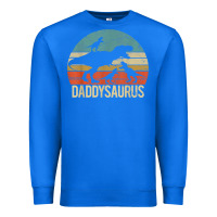 True Royal daddy dinosaur daddysaurus 3 three kids xmas christmas gift t shirt Premium Sweatshirt - linhVisuals