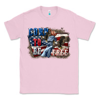 Bubblegum Pink Born to be free Classic Tee - CowGirlArtShop
