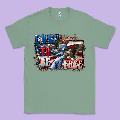 Born To Be Free Classic Tee Designed By Cowgirlartshop