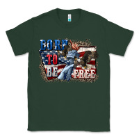 Sports Green Born to be free Classic Tee - CowGirlArtShop