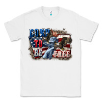 White Born to be free Classic Tee - CowGirlArtShop