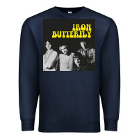Navy iron butterfly Premium Sweatshirt - linhVisuals