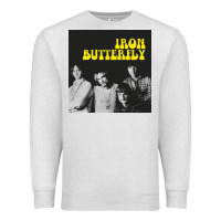 Oatmeal Heather iron butterfly Premium Sweatshirt - linhVisuals