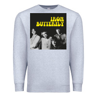 Heather Grey iron butterfly Premium Sweatshirt - linhVisuals