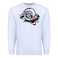 White Turbo Premium Sweatshirt - linhVisuals