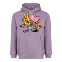 Lavender peace love 6th grade Heavyweight Hoodie - JahusDesignShop
