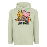 Matcha peace love 6th grade Heavyweight Hoodie - JahusDesignShop