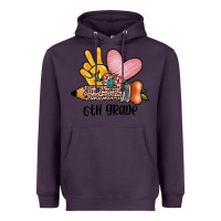 Plum peace love 6th grade Heavyweight Hoodie - JahusDesignShop
