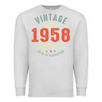 Dove Grey Vintage Since 1958 - 64th Birthday Retro Classic Premium Sweatshirt - linhVisuals
