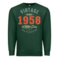 Sports Green Vintage Since 1958 - 64th Birthday Retro Classic Premium Sweatshirt - linhVisuals