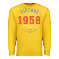 Lemon Vintage Since 1958 - 64th Birthday Retro Classic Premium Sweatshirt - linhVisuals