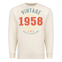 Sandshell Vintage Since 1958 - 64th Birthday Retro Classic Premium Sweatshirt - linhVisuals